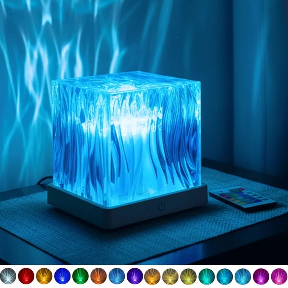 Night Light Northern Dreamscape Projector with USB Port and Remote 16 Color Night Light for Bedroom Mood Lighting and Relaxation,Wood(1PCS) JASKFLY