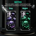 thumbnail image 3 of Casetego for Samsung Galaxy S23 Ultra 5G Case,Glow in The Dark Three Layer Heavy Duty Shockproof Protection Hard Plastic Bumper+Soft Silicone Protective Case,Black Rose, 3 of 7