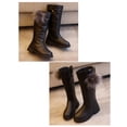 thumbnail image 3 of BAMAIA Girl's Waterproof Pom Pom Back Zipper Fur Tall Riding Boots (Toddler/Little Kid/Big Kid), 3 of 9
