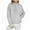 a-Grey216, variant on VNKIDY Women's Sweatshirt Solid Color Half Zip Pullover With Stand Collar Drawstrings Loose Fit Long Sleeve Casual Sweatshirt For Daily Wear Athletic Tops