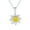 Yellow, variant on Womens Created Fire Opal Sunshine Star Sunburst Necklace Pendant Sterling Silver