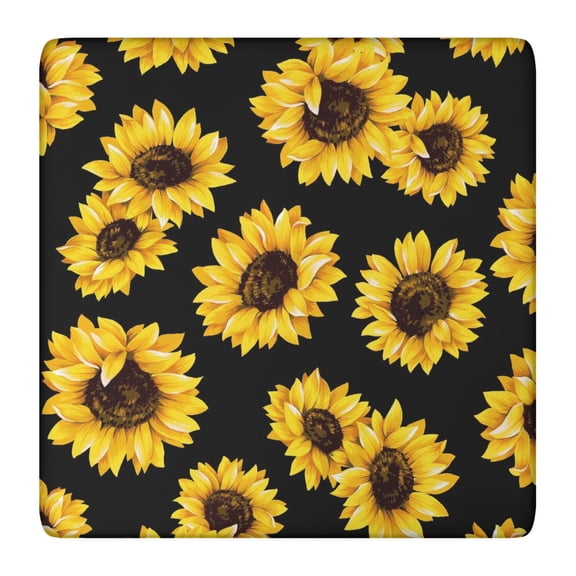 Fitted Tablecloth Square Floral Botanical Garden Style Waterproof Wipeable Table Cover, Backing for Indoor Outdoor Decor
