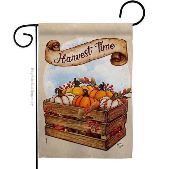 Ornament Collection G192299-BO 13 x 18.5 in. Harvest Time Garden Flag with Fall & Autumn Double-Sided Decorative Vertical Flags House Decoration Banner Yard Gift