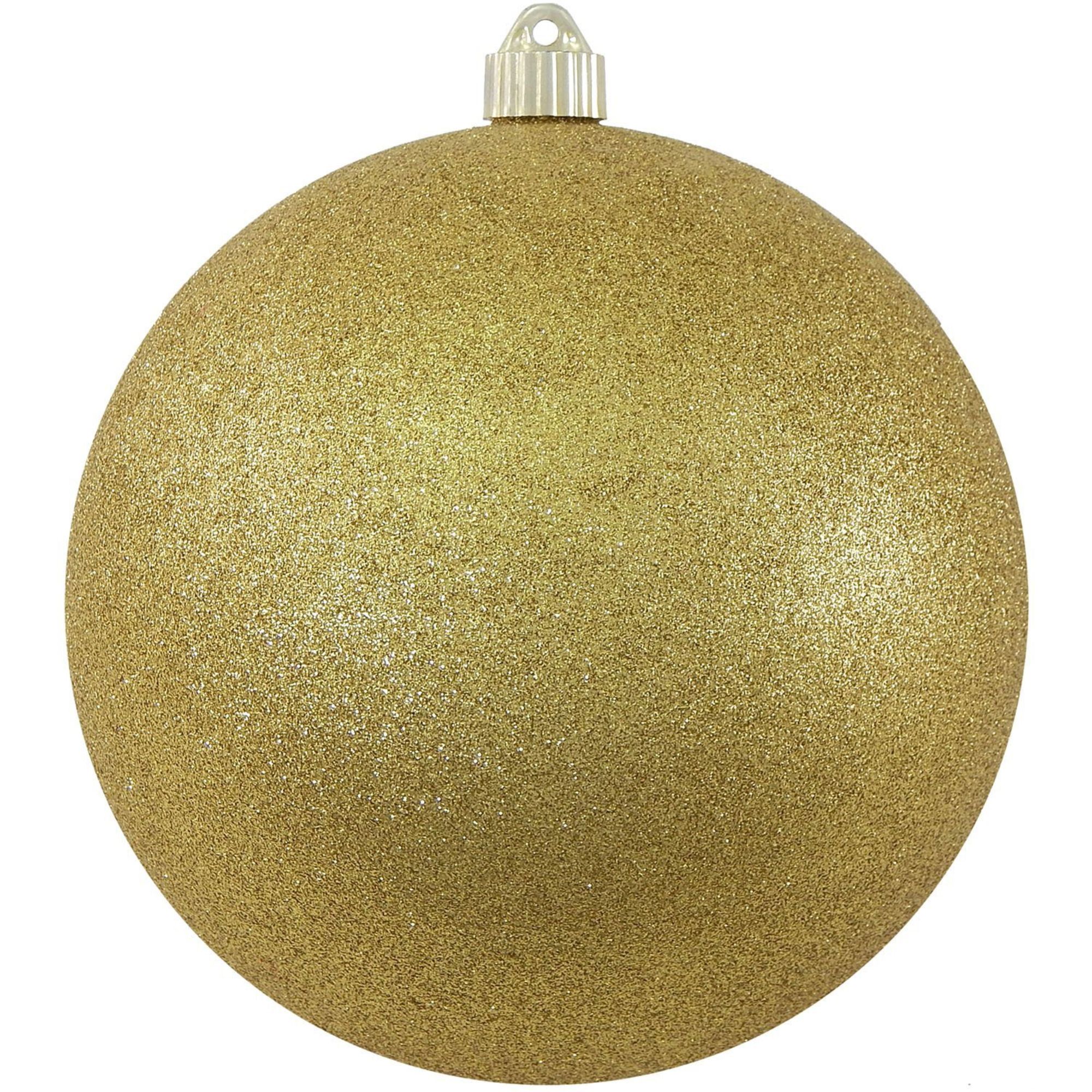 Gold Shatterproof Glitter Christmas Ball Ornament 8" (200mm) Walmart