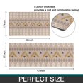 thumbnail image 7 of Brown Geometric Triangle Diamond Pattern Kitchen Rugs Sets Of 2,Anti Fatigue Kitchen Mat Rugs Non Slip Washable,Decorative Kitchen Floor Mats for Kitchen,Sink,Laundry,17"x30"+17"x47", 7 of 7