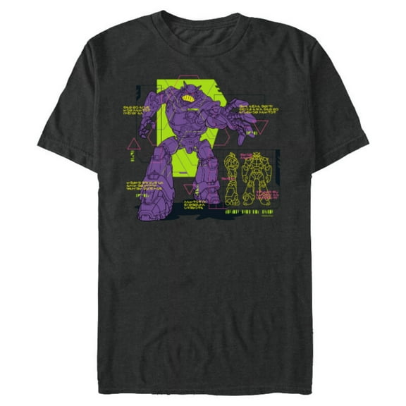 Disney and Pixar’s Lightyear Emperor Zurg Blueprint - Short Sleeve Blended T-Shirt for Adults - Customized-Dark Heather
