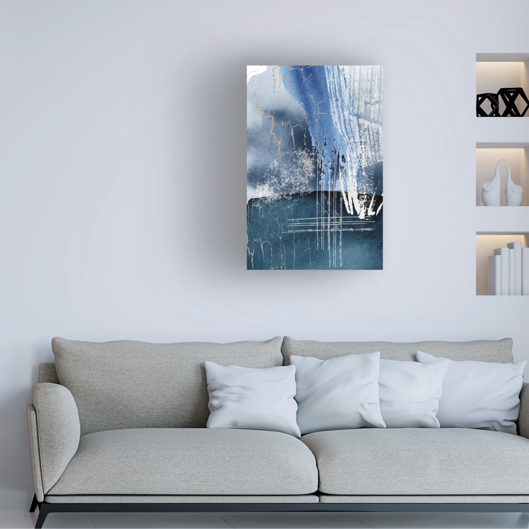 Trademark Fine Art Sally Ann Moss Blue Lagoon 2 Canvas Wall Art