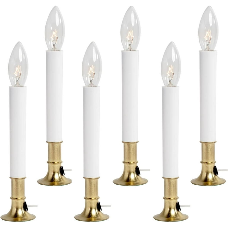 Creative Hobbies Electric Window Candles, 6 Pack Dusk to Dawn photo 1