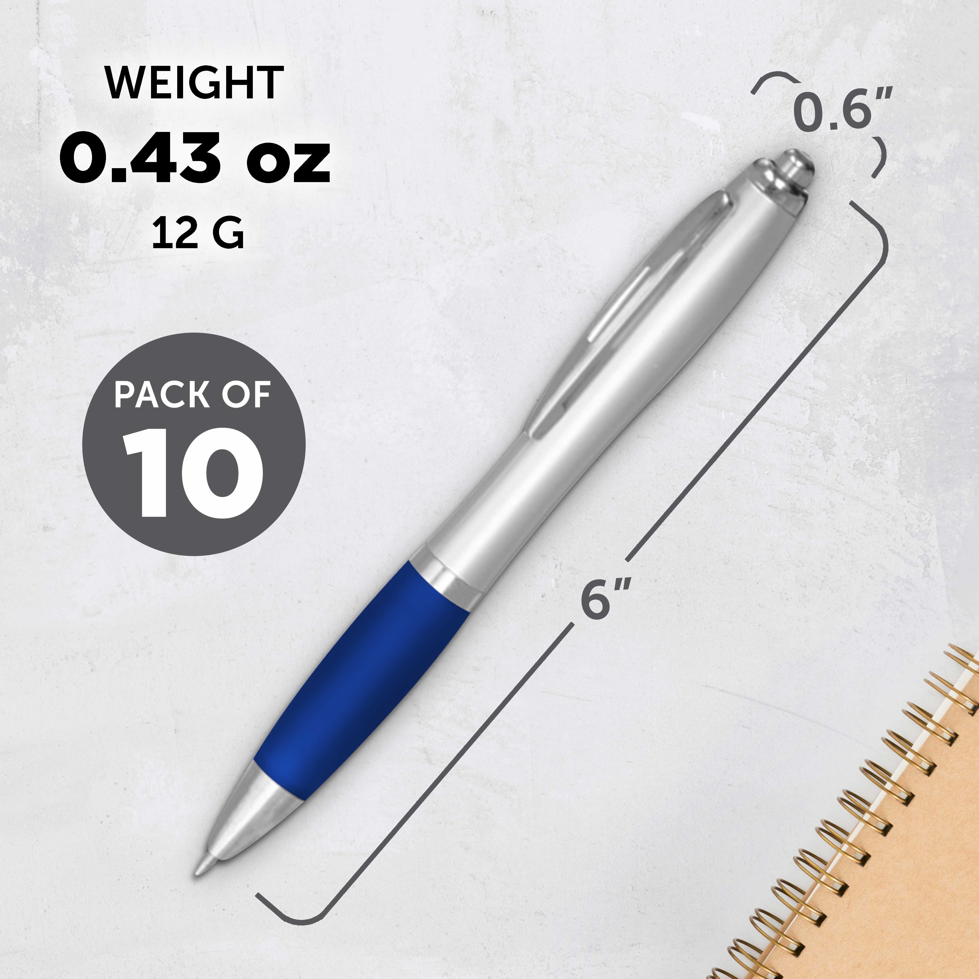 Colored Grip Gel Pens - 10 pack - Customizable Text, Logo - BlueBI
