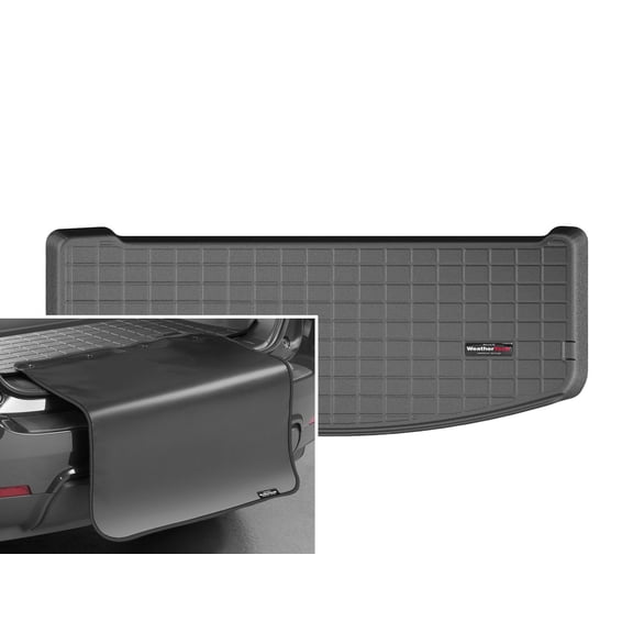 WeatherTech Cargo Trunk Liner with Bumper Protector compatible with 2020-2025 Kia Telluride - Behind 3rd Row w/ Bumper Protector, Black