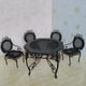 thumbnail image 4 of Mini casa de muñecas en miniatura de 5 piezas, mesa octogonal, silla, modelo, juego de decoración Negro perfke Dollhouse Miniatures, 4 of 9