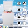 thumbnail image 5 of Chest Freezer 3.5 CU.FT, Horizontal Freezer with Storage Basket, Quiet Compact Freezer - 7 Temperature Settings, White, 5 of 10