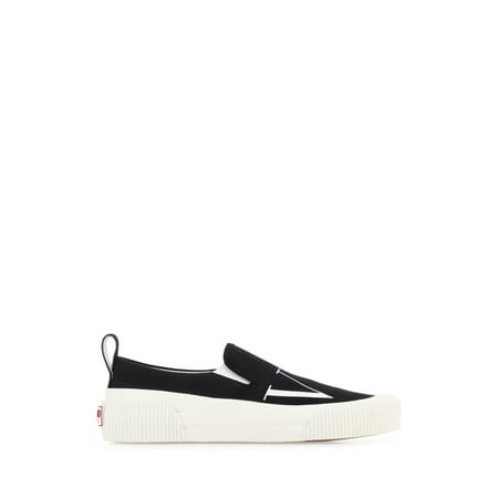 

VALENTINO GARAVANI Black Canvas Vlogo Slip Ons