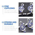 thumbnail image 2 of 1 Set Rhinestone Music Note Men Necktie Tie Bar Clip Business Shirts Cufflinks, 2 of 9