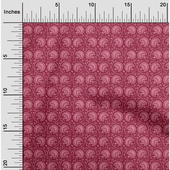 oneOone Silk Tabby Fabric Leaves & Floral Block Decor Fabric Printed BTY 42 Inch Wide