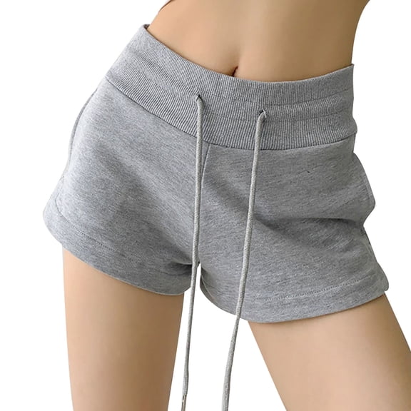 Sngxgn Women's Shorts Shorts with Deep Pockets Long Shorts for Women Lounge Walking (Grey,S)