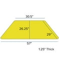 thumbnail image 3 of 29.5''W x 57.25''L Trapezoid Yellow Thermal Laminate Activity Table - Standard Height Adjustable Legs, 3 of 5