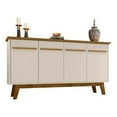 thumbnail image 5 of Pemberly Row 63"W Solid Wood Sideboard in Off White/Cinnamon, 5 of 11