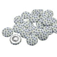 thumbnail image 1 of IBA Indianbeautifulart 25 mm Printed Fabric Buttons Round Scrapbooking Craft Embellishment Pack of 12, 1 of 1