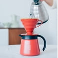 thumbnail image 4 of Hario V60 - Cafetera de plástico con gotero para café (tamaño 02), color rojo, 4 of 5