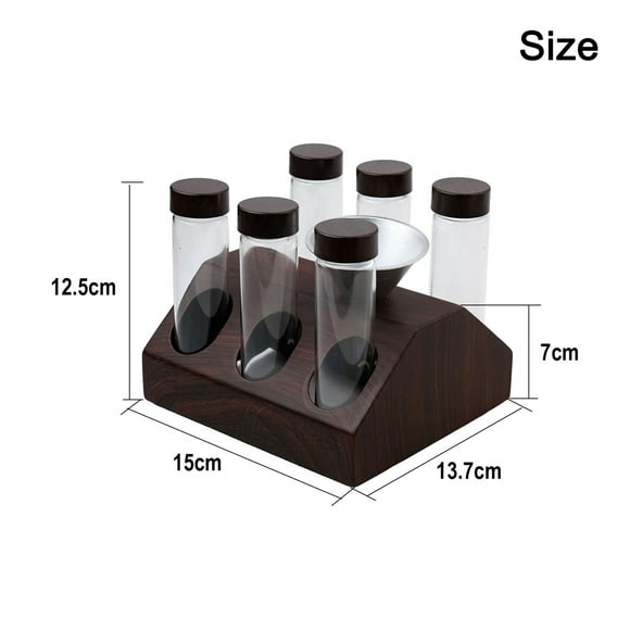 Coffee Beans Storage Container Tube Walnut Display Rack Glass Bottle Single Dose Coffee Accessories Coffeware Tool Sets