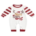 thumbnail image 3 of 2PCS Adultes Hommes Femmes Enfants Bébé Garçons Filles Parent-Enfant Vêtements de Nuit Manches Longues Imprimé Wapiti Pantalons Blancs à Rayures Rouges Blanc Maman S, 3 of 7