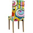 thumbnail image 4 of RYLABLUE Red Circle Stretch Chair Cover Protector Seat Slipcover for Dining Room Hotel Wedding Party Set of 4, 4 of 5