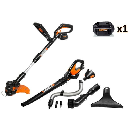 Worx Wg924 1 32v Max 2 Piece Lithium Ion String Trimmer Leaf