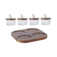 thumbnail image 2 of veasfak Bocal de Rangement Alimentaire en Verre Plateau de Service Divisé pour Salon Mariage Bonbons 4 Compartiments, 2 of 8