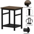 thumbnail image 6 of Home Small Bamboo Side Table, Rectangular Modern End Table with Open Shelf for Living Room, Simple Style Bedside Table for Bedroom, Coffee Table for Small Space, Brown, 6 of 7