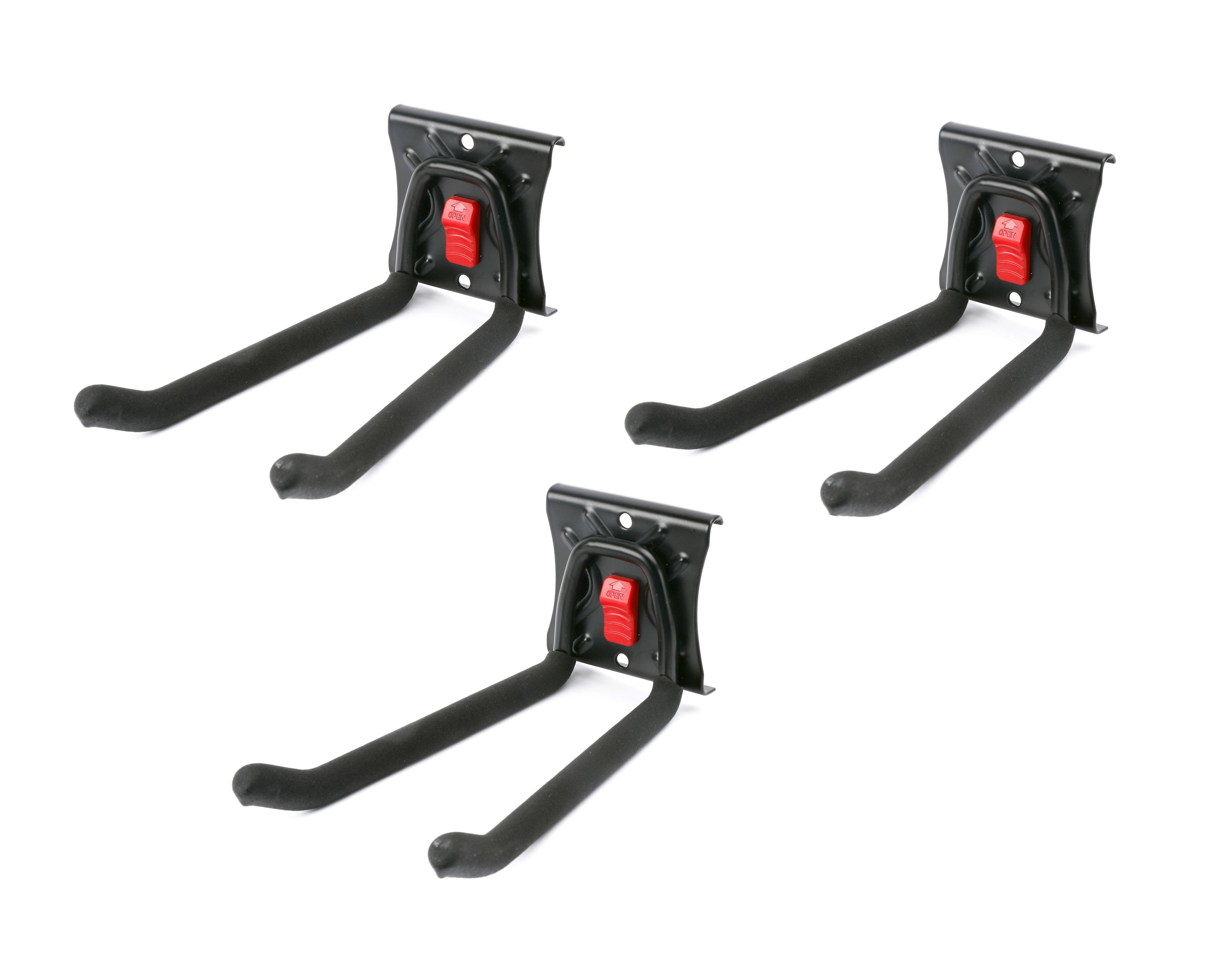 Hyper Tough 6-inch Quick Release Straight Hook for Snap Rail Storage System, 3-Pack
