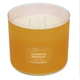 thumbnail image 4 of Mainstays 3-Wick Textured Wrapped Cranberry mandarin Scented Candle, 14 oz, 4 of 6
