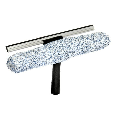 Alpine Industries 14" Microfiber Window 2-in-1 Combo Professional Squeegee and Window Scrubber