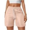 thumbnail image 1 of Plebaso Womens Casual Shorts Summer Drawstring Loose Shorts Solid Color Lightweight Walking Shorts for Women, 1 of 7