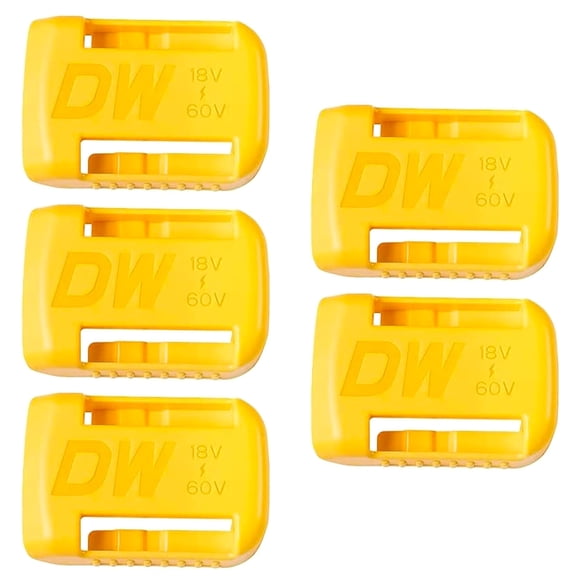 JTWEEN 5Pcs Tool Mount Holder Plastic Electric Tool Battery Dock Holder Heavy Duty Power Tool Hanger for Dewalt 14.4V 18V 20V 54V 60V Lithium-Ion Battery Power Tool