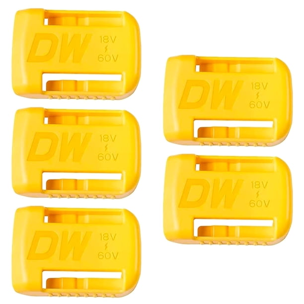 JTWEEN Soporte de Montaje Tool 5 Uds Soporte de Base de Batería Eléctrica Tool Percha Power Tool Resistente para Batería de Iones de Litio Dewalt 14.4V 18V 20V 54V 60V Power Tool