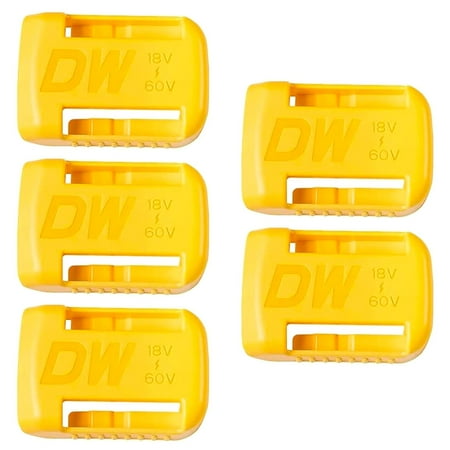 

Atopoler 5Pcs Tool Mount Holder Plastic Electric Tool Battery Dock Holder Heavy Duty Power Tool Hanger for Dewalt 14.4V 18V 20V 54V 60V Lithium-Ion Battery Power Tool