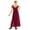Burgundy, variant on Women Ladies Chiffon Off-The-Shoulder Side Split Long Bridesmaid Dress Evening Prom Gown