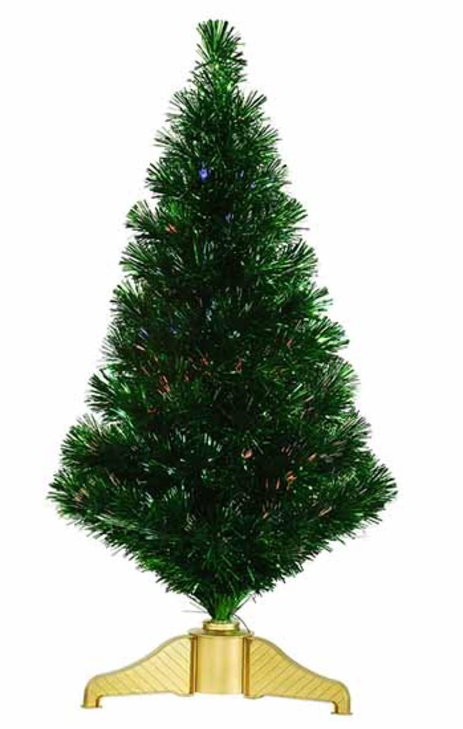 Vickerman 3' Prelit Artificial Christmas Tree Fiber Optic Xmas Green