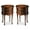 Cherry, variant on Home Square Two Drawers Oval Side Table in Cherry Finish - Set of 2