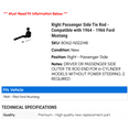 thumbnail image 2 of Right Passenger Side Tie Rod - Compatible with 1964 - 1966 Ford Mustang 1965, 2 of 2