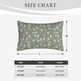 thumbnail image 4 of Picia Retro Hippie Groovy Mushroom Pattern Plush Pillow Case – Soft and Cozy Cushion Cover, Hypoallergenic Throw Pillow Case for Home Decor-14"x20", 4 of 6