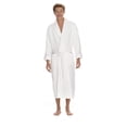 thumbnail image 1 of Men's Terry Cloth Robe by BOCA TERRY, Luxury Bathrobe, Plush White Cotton Spa Robes, 1 of 7