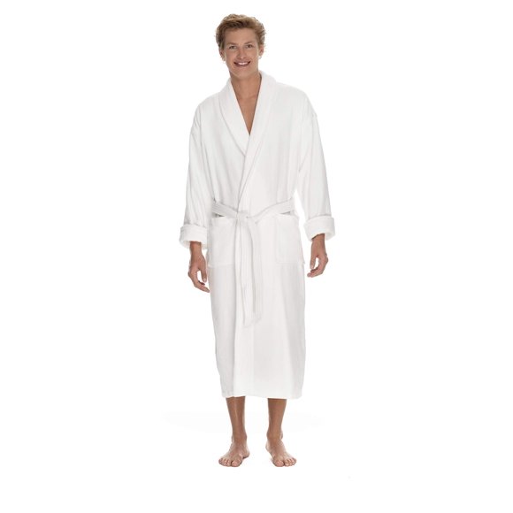 Peignoir en Tissu Éponge pour Homme par BOCA Terry, Peignoir de Luxe, Peignoirs de Spa en Coton Blanc Pelucheux