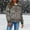 Gray, variant on Women`s Quilted Jacket for Fall and Winter, Windproof Warm Coat with Stand Collar, Solid Color Casual Long Sleeve Puffer Outerwear