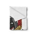 thumbnail image 2 of Hockey Soft Flannel Fleece Blanket, Cartoon Hockey Puck Bites and Breaks Hockey Stick Championship Game Mascot Character, Cozy Plush for Indoor and Outdoor Use, 70" x 90", Multicolor, by Ambesonne, 2 of 5