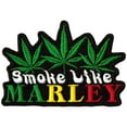 thumbnail image 2 of Bob Marley Patch Thermocollant Tissé Effet Fumée, 2 of 2