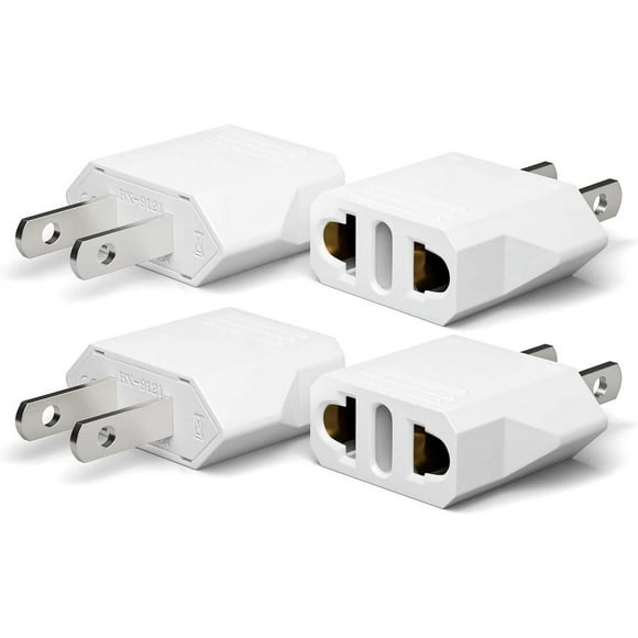 European to Canadian Plug Adapter, Europe to USA Adapters, EU to CA Pin Converter, Travel from Europe to USA Outlet, Power Travel Adapters European to American, Canada, Mexico, Type A