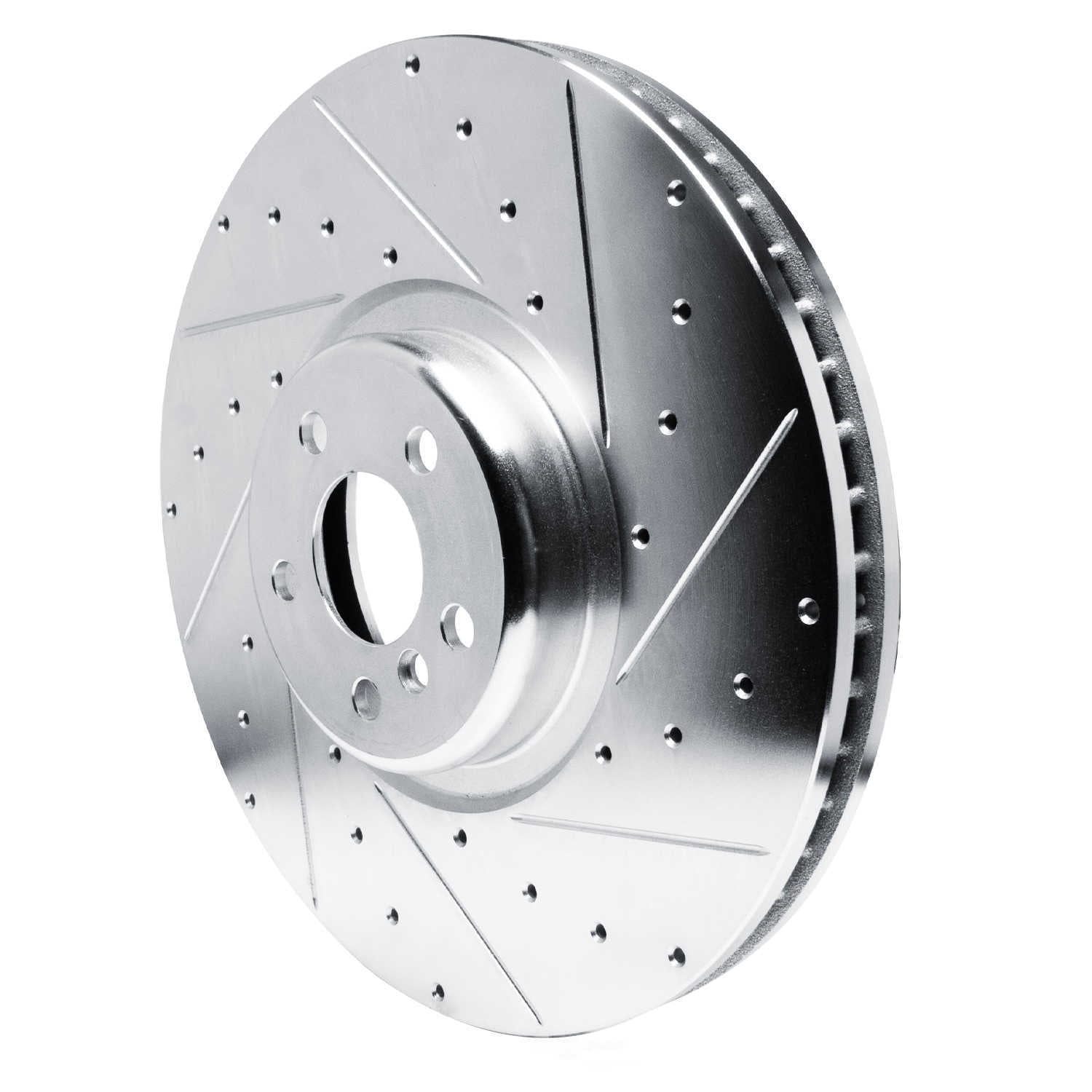 Dynamic Friction Company 631-31165D DFC Brake Rotor - Drilled And Slotted - Silver