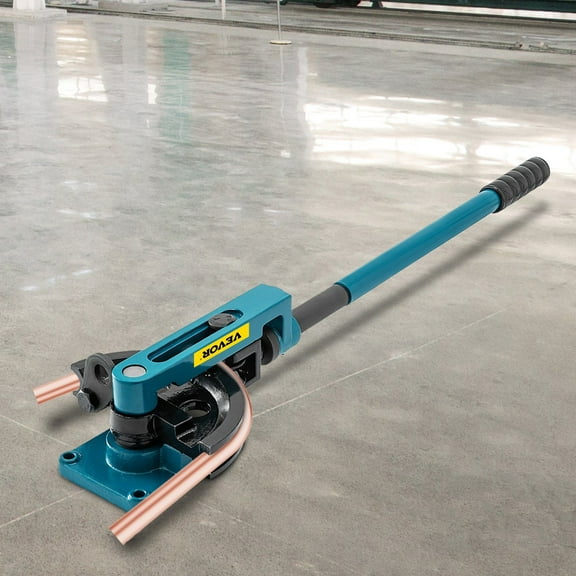 Heavy Duty Manual Pipe Tube Bender, 3/8" to 1" Tube Bender with 7 Dies, for Steel Metal Copper Tubing, Ideal for Repair Shops, Blue